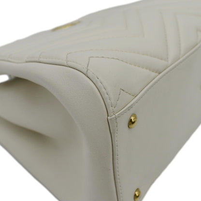 GUCCI GG Marmont Calfskin Matelasse Leather Shoulder Bag Off White 448054