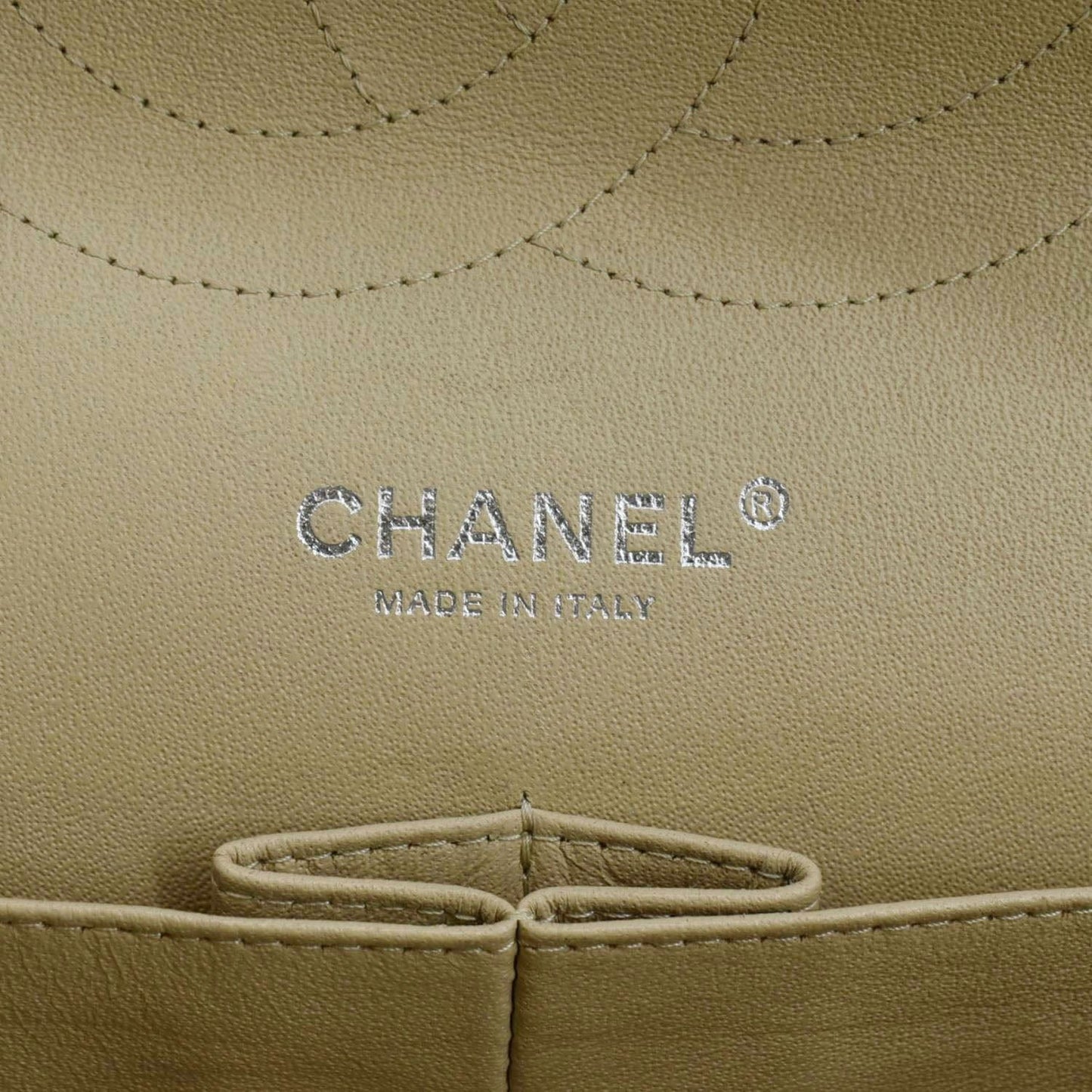 CHANEL Classic Jumbo Double Flap Quilted Caviar Leather Shoulder Bag Cream