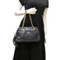 GUCCI Soho Leather Chain Shoulder Bag Navy Blue 308983