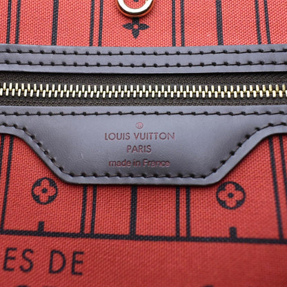 LOUIS VUITTON Neverfull GM Damier Ebene Tote Shoulder Bag Brown