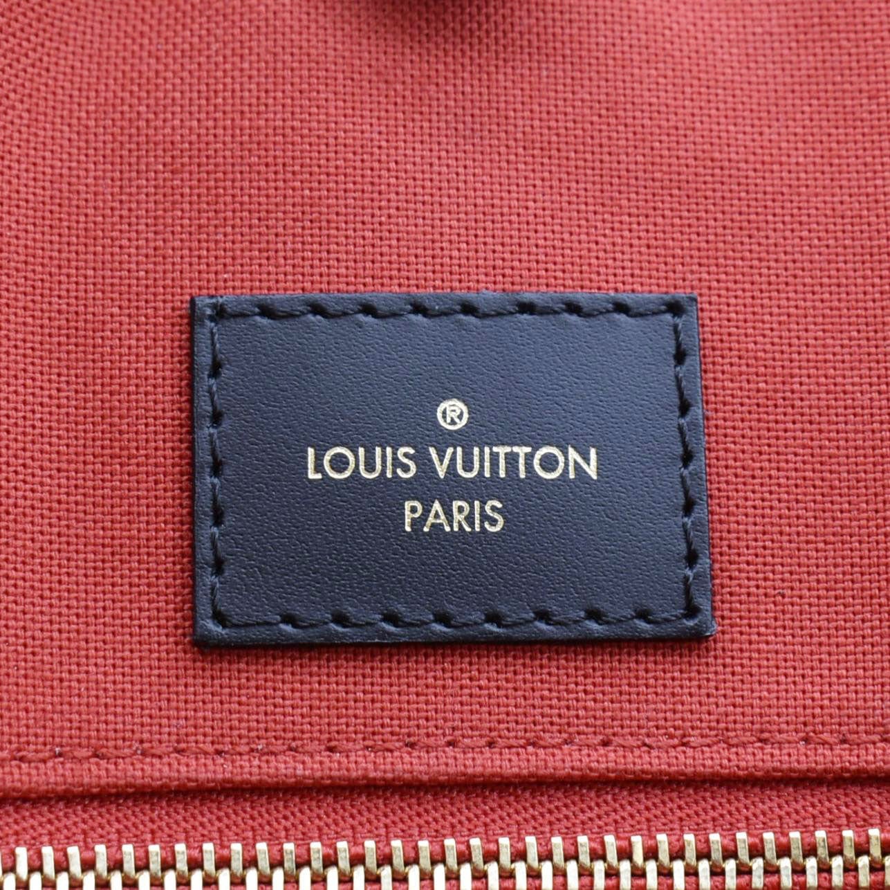 LOUIS VUITTON Onthego GM Giant Monogram Canvas Tote Shoulder Bag Brown