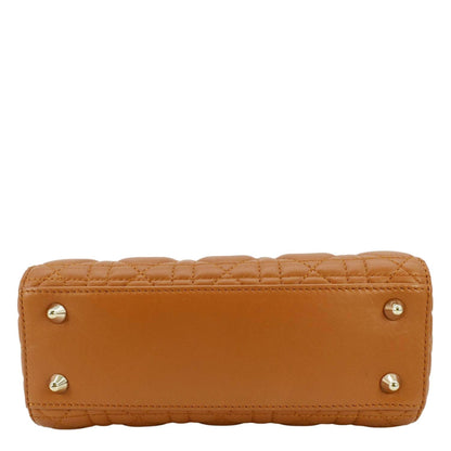 CHRISTIAN DIOR My ABCDior Small Cannage Leather Shoulder Bag Orange