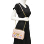 LOUIS VUITTON Twist MM Bloom Flower Epi Leather Chain Shoulder Bag Pink