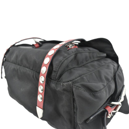 PRADA New Vela Nylon Shoulder Bag Black