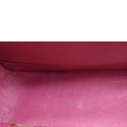 CHANEL Classic Double Flap Patent Leather Shoulder Bag Rose Pink