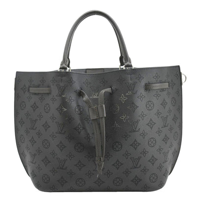 LOUIS VUITTON Girolata Monogram Mahina Leather Shoulder Bag Black