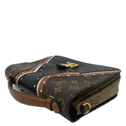 LOUIS VUITTON Metis Pochette Brogue Reverse Monogram Shoulder Bag Black