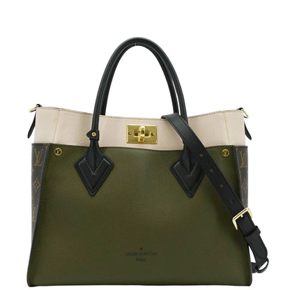 LOUIS VUITTON On My Side MM Monogram Canvas Shoulder Bag Cream