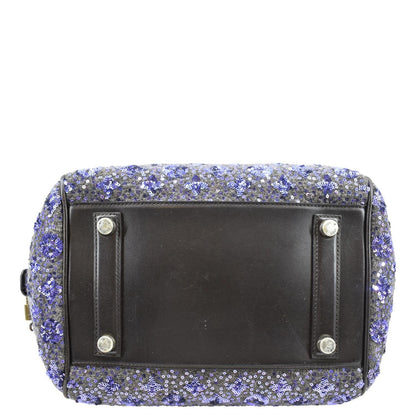 LOUIS VUITTON Sunshine Express North South Sequin Satchel Shoulder Bag Purple