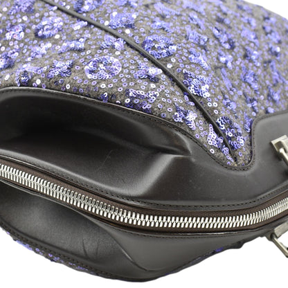 LOUIS VUITTON Sunshine Express North South Sequin Satchel Shoulder Bag Purple