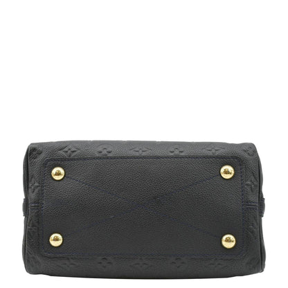 LOUIS VUITTON Speedy Bandouliere 25 Empreinte Leather Shoulder Bag Black