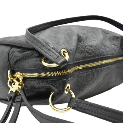 LOUIS VUITTON Ponthieu PM  Empreinte Leather Shoulder Bag Black