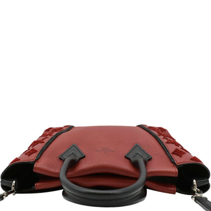 LOUIS VUITTON W BB Tote Monogram Velours Tote Shoulder Bag Red