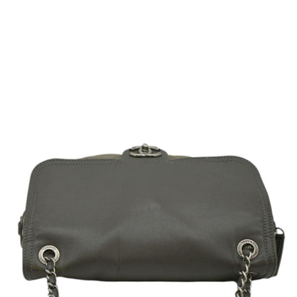CHANEL In The Mix Flap Quilted Leather Shoulder Bag Grey
