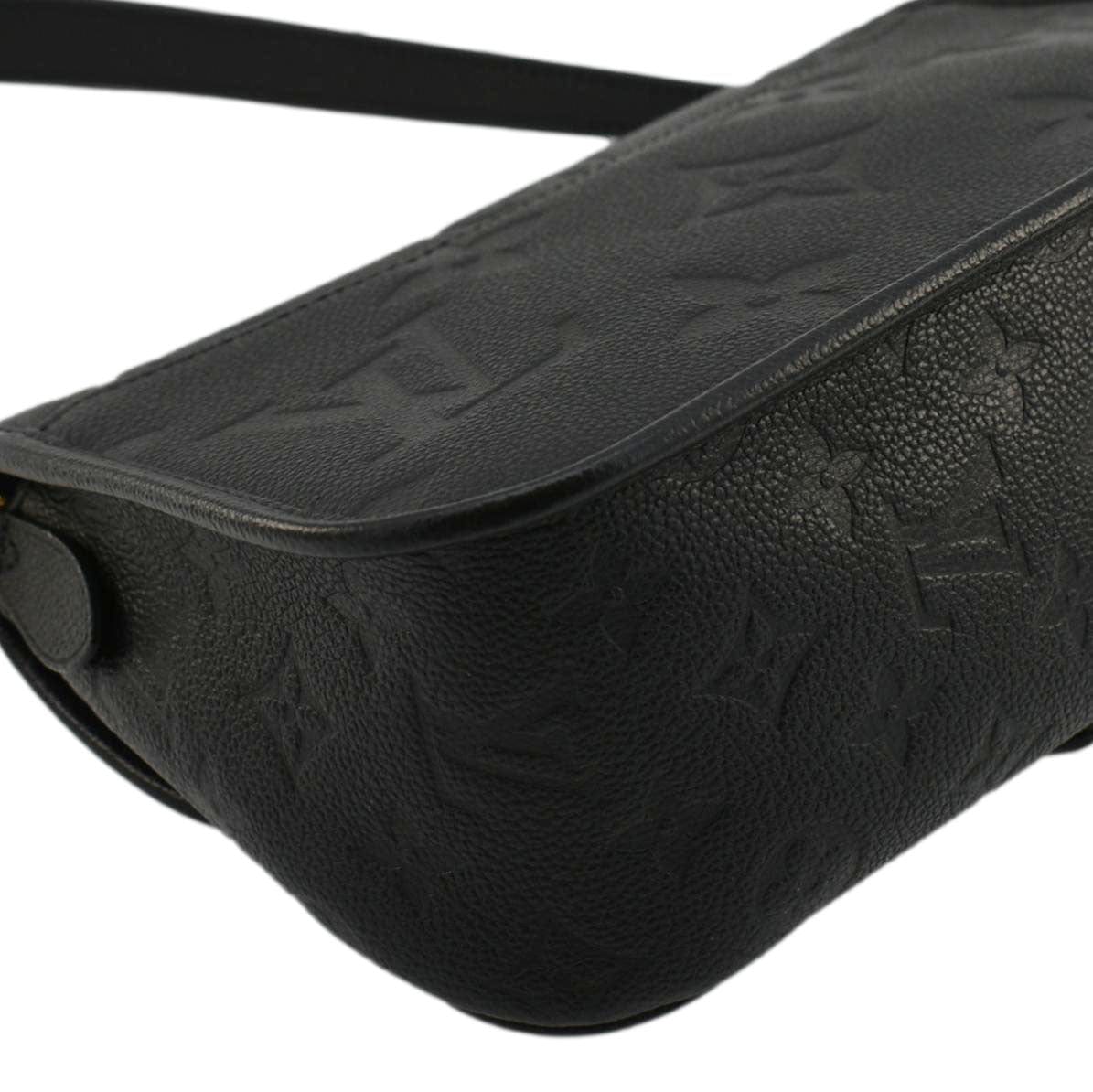 LOUIS VUITTON Diane Empreinte Leather Shoulder Bag Black