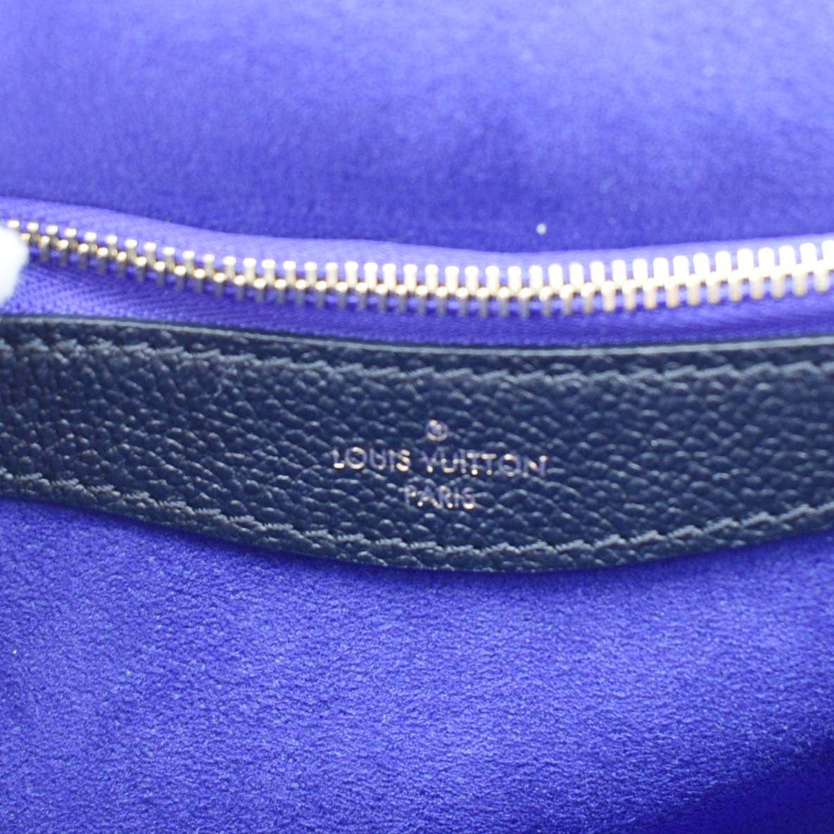 LOUIS VUITTON Diane Empreinte Leather Shoulder Bag Black