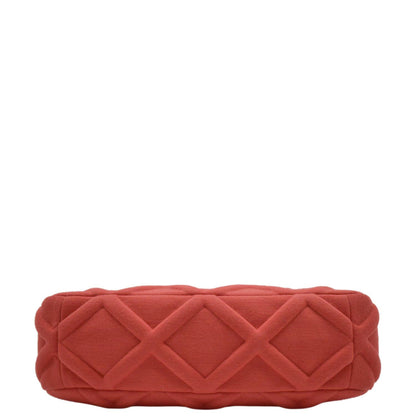 CHANEL 19 Flap Quitled Jersey Lambskin Shoulder Bag Red