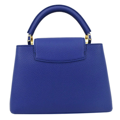LOUIS VUITTON Capucines Taurillon Leather Shoulder Bag Blue