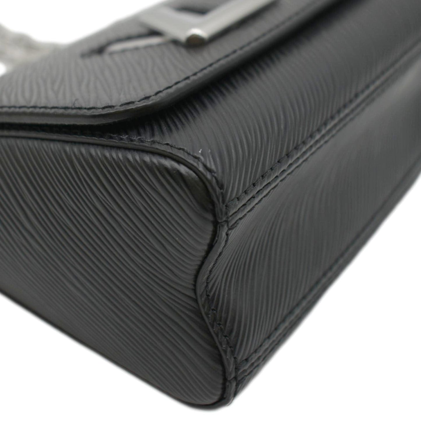 LOUIS VUITTON Mini LV Twist Epi Leather Shoulder Bag Black