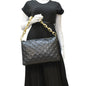 LOUIS VUITTON Coussin MM Monogram Embossed Shoulder Bag Black