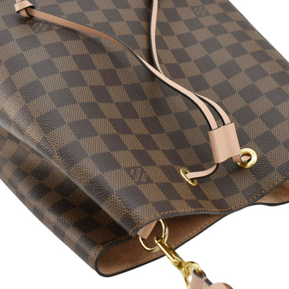 LOUIS VUITTON Neonoe MM Damier Ebene Shoulder Bag Brown
