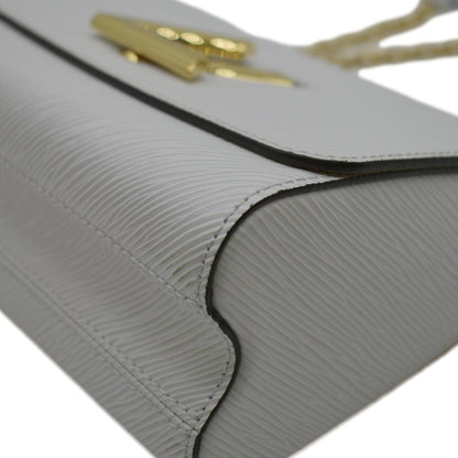 LOUIS VUITTON MM Twist Epi Leather Chain Shoulder Bag White
