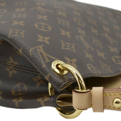 LOUIS VUITTON Graceful PM Monogram Canvas Hobo Shoulder Bag Brown