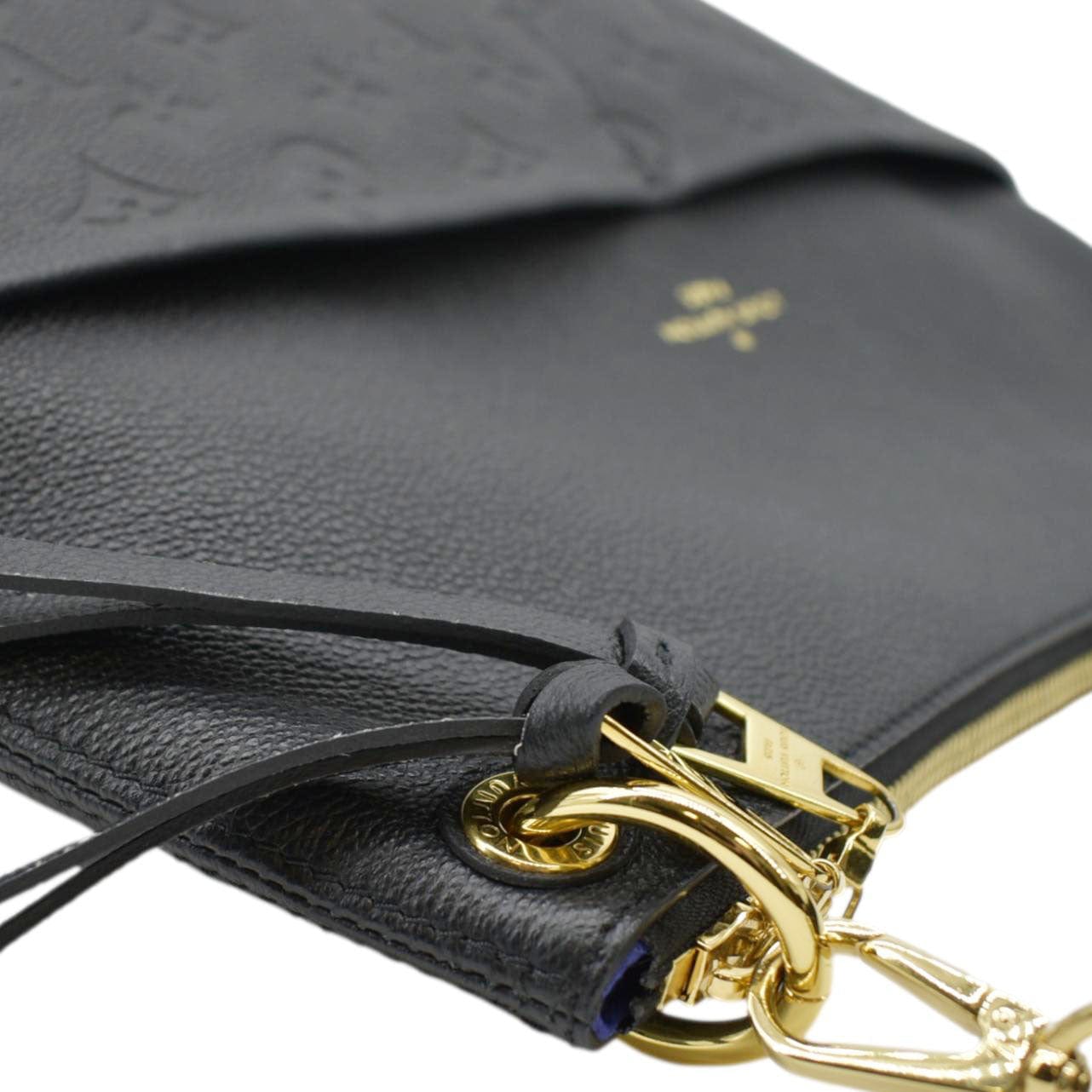 LOUIS VUITTON Maida Monogram Empreinte Leather Hobo Shoulder Bag Black
