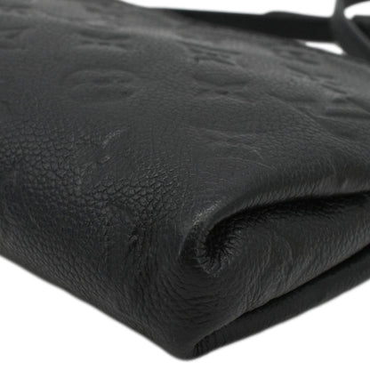 LOUIS VUITTON Pallas Monogram Empreinte Clutch Crossbody Bag Black