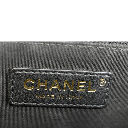 CHANEL Medium Boy Flap Caviar Quilted Leather Shoulder Bag Black