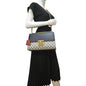 GUCCI Padlock GG Supreme Canvas Shoulder Bag Navy Blue 409486