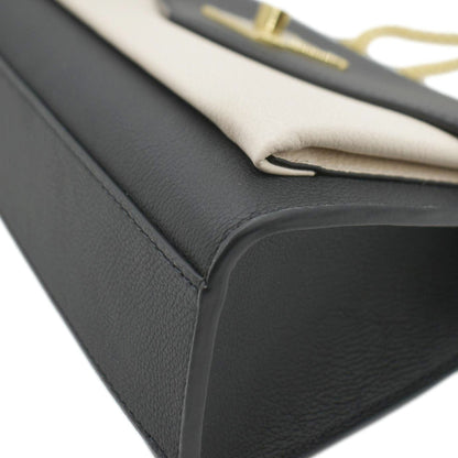 LOUIS VUITTON Mylockme Calf Leather Chain Shoulder Bag Creme