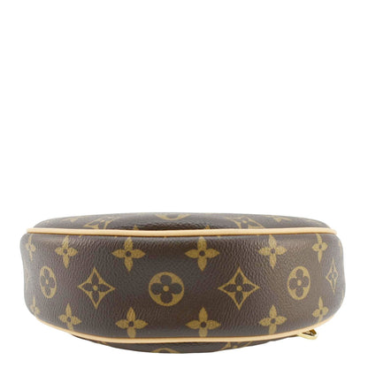 LOUIS VUITTON Loop Half Moon Monogram Canvas Shoulder Bag Brown