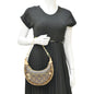 LOUIS VUITTON Loop Half Moon Monogram Canvas Shoulder Bag Brown