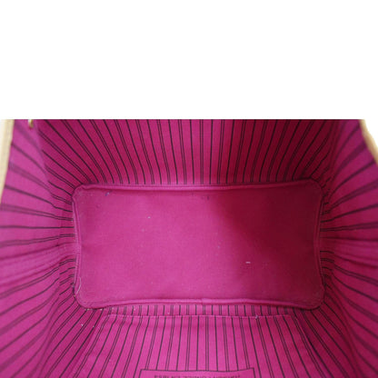 LOUIS VUITTON Neverfull GM Monogram Canvas Shoulder Bag Fuchsia