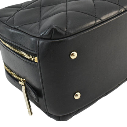 CHANEL Trendy CC Bowling Quilted Leather Shoulder Bag Black