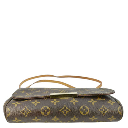 LOUIS VUITTON Favorite PM Monogram Canvas Shoulder Bag Brown