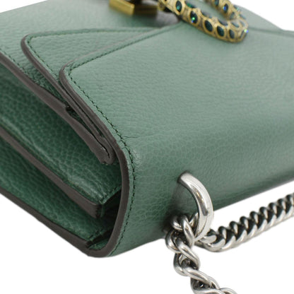 GUCCI Dionysus Small Leather Shoulder Bag Emerald Green 400249
