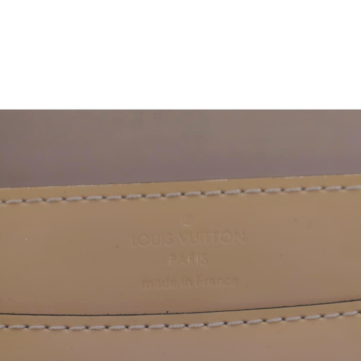 LOUIS VUITTON Chain Louise GM Leather Shoulder Bag Beige