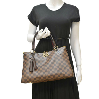 LOUIS VUITTON Lymington Damier Ebene Shoulder Bag Brown