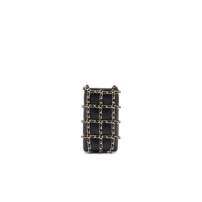Chanel Gold Clutch O Chain Phone Holder Crossbody Bag