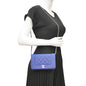 CHANEL Mademoiselle Vintage Flap Quilted Leather Shoulder Bag Blue