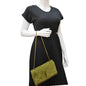 YVES SAINT LAURENT Kate Reversible Suede Shoulder Bag Grassy Green