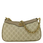 GUCCI Ophidia Web Small GG Supreme Canvas Shoulder Bag Beige 735132