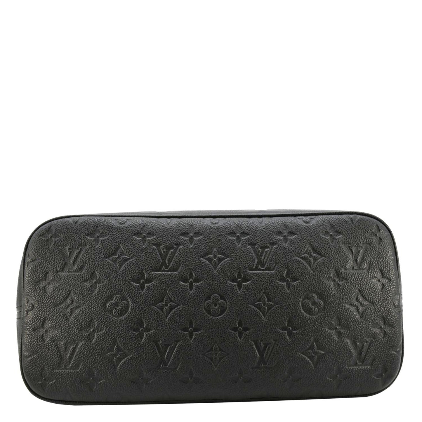 LOUIS VUITTON Neverfull MM Empreinte Leather Tote Shoulder Bag Black