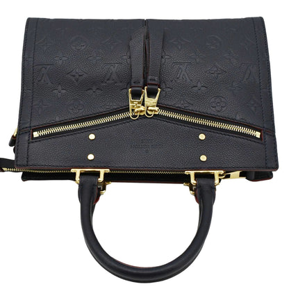 LOUIS VUITTON Sully PM Monogram Empreinte Leather Shoulder Bag Navy Blue