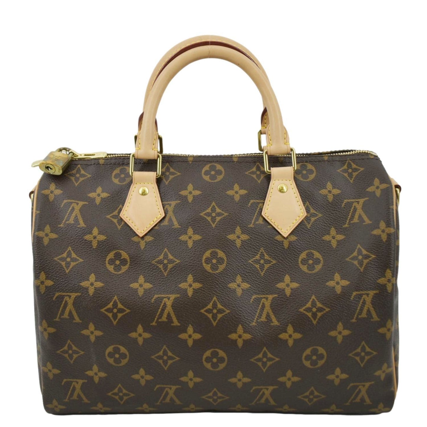 LOUIS VUITTON Speedy 30 Bandouliere Monogram Canvas Shoulder Bag Brown