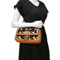 FENDI Baguette Mini Leopard Print Calf Leather Shoulder Bag Brown