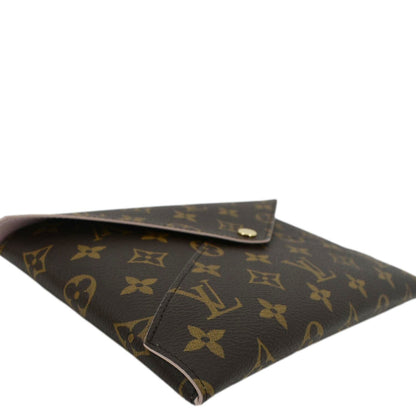 LOUIS VUITTON Kirigami Pochette Large Monogram Canvas Clutch Brown