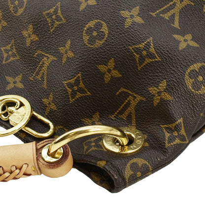 LOUIS VUITTON Artsy MM Monogram Canvas Hobo Shoulder Bag Brown